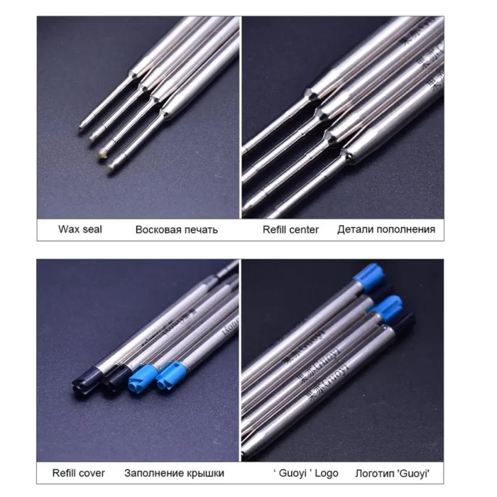 Guoyi K088 metal ballpoint pen refill 10pc/lot for school office gift pen hotel business G2 424 pen Refill Writing length 700m - Image 6