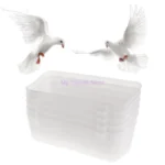 Pigeon Feeder Rectangle Feeding Device Drinking Food Water Bowl Plastic Bird Parrot Cage Cup Bird Feeding Supplies - Image 2