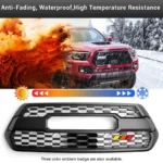 Tri-Color Grille Badge Emblem Decoration Car Truck Label for Toyota Tacoma 4Runner - Sequoia Rav4 Highlander - Image 4