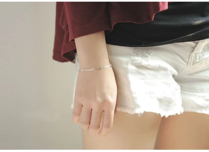 New Fashion Jewelry Beautiful 925 Sterling Silver Bracelets Red Heart Simple Personality Sweet Bracelets - Image 5