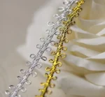5 Meters Crocheted Silver Gold Lace Trimming Ribbon Tape diy Wedding Cosplay Clothes Sewing Fabric Handmade Headwear Ornaments
