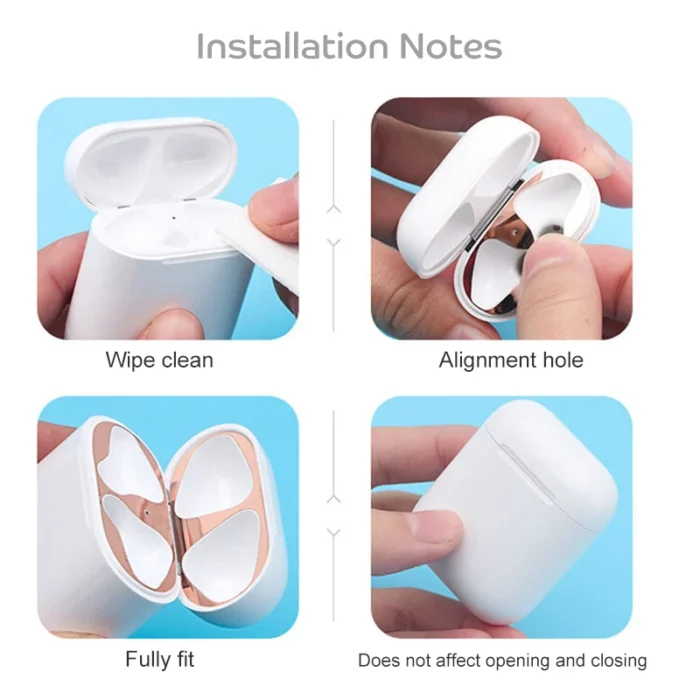 Dust-proof Scratchproof Sticker For AirPods 1 2 Pro Dust Guard Protective Earphone Film For Apple AirPods 2/1/pro Cover Stickers - Image 4