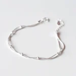 New Fashion Jewelry Beautiful 925 Sterling Silver Bracelets Red Heart Simple Personality Sweet Bracelets