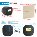 【New】1.6W Mini Laser Carving Machine Support Android / IOS Bluetooth Handheld Desktop Intelligent Engraver B1-450 - Image 5