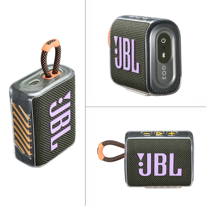 ZOPRORE Travel Protective TPU Carrying Skin Case Cover for JBL GO 3 Portable Bluetooth Waterproof Speaker - Image 1