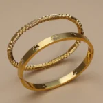 XCB-017 Fashion Stacking Stainless Steel Crystal Charm Gold Color Bracelet Women's Jewellery Bangle Party Gift - Image 3