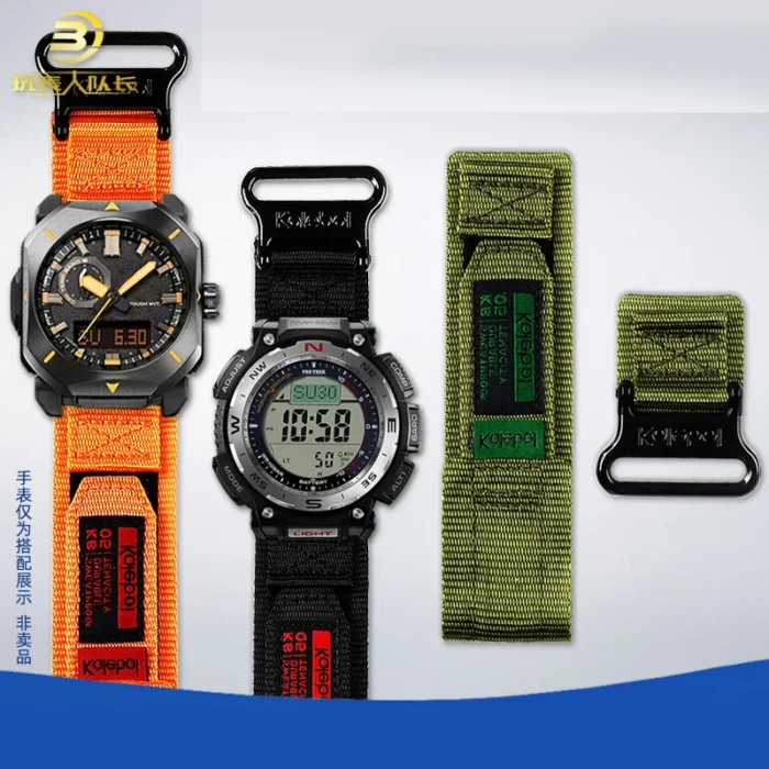 For Casio Watch Canvas Strap PRW-6900 PRW-6800 PRW-3400Y Waterproof Sports Mountaineering Nylon Strap 23mm Interface Width - Image 2