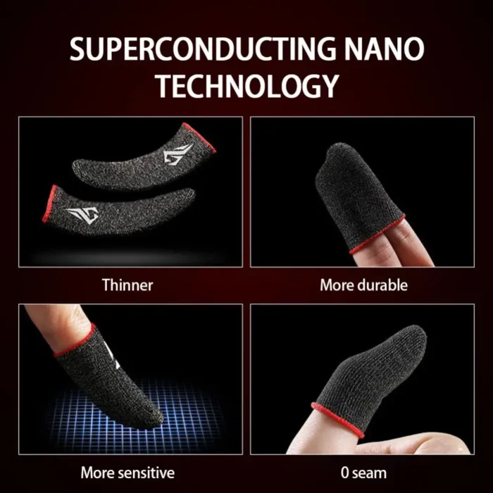 20 Pcs Mobile Game Fingertip Gloves Sweatproof Anti-slip Touch Screen Finger Sleeve Breathable Gaming Fingertip Cover For Gamer - Image 2