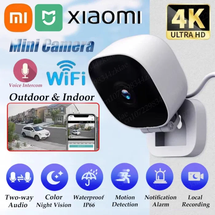Xiaomi 4K Mini Security Camera Full Color Night Vision WiFi Monitor IP65 Waterproof Motion Detect Surveillance With 2 Way Audio - Image 1