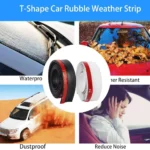 Car Trunk Lid Sealing Strip Universal SUV/MPV/Sedan Roof Lid Gap Dustproof Waterproof Noise Reduction Anti-Aging Rubber Strip - Image 6