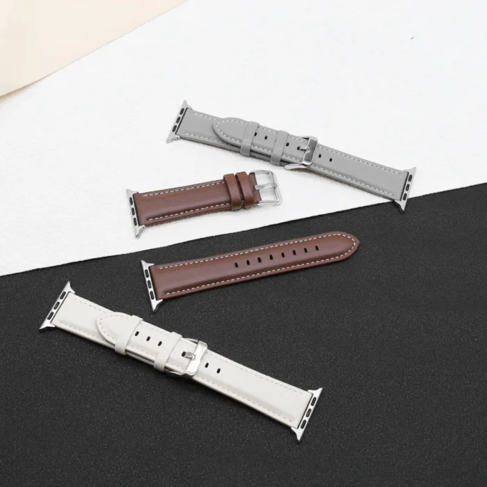 PU Leather Strap for Apple Watch Series 10 9 7 8 5 6 SE Ultra Bands 49mm 46mm 44mm 40 45mm 41mm 42mm iWatch Wristband Bracelets - Image 4