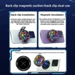 K21 Fast Cooling Mobile Phone Radiator, Game Cooler, Semiconductor Cooling Heat Sink, RGB, Temperature Display - Image 4