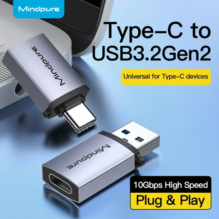 Mindpure USB 3.2 Adapter OTG Type C to USB Adapter For Samsung S20 Macbook Laptops Card Reader USB3.0 to Type-C OTG Connector - Image 1