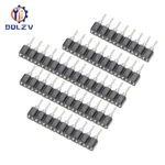 2.54MM Pitch Single Row Female SMD Straight Needle Round Hole Pin Header Copper Foot 1*2p 3p 4p 5p 6p 7p 8p 10p 40pin Connector - Image 5