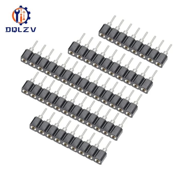 2.54MM Pitch Single Row Female SMD Straight Needle Round Hole Pin Header Copper Foot 1*2p 3p 4p 5p 6p 7p 8p 10p 40pin Connector - Image 5