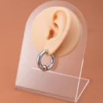 1pc Surgical Steel Captive Bead Ring Hoop Earring BCR Ear Weights Nose Piercing Stretcher Expander Gauge Closure PA Body Jewelry - Image 2