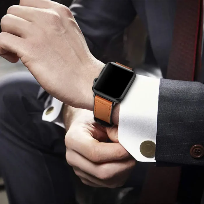 Strap for Apple watch band 44mm 42mm 45mm 49mm 41mm 40mm 46mm Leather+Silicone correa bracelet iWatch Serie 10 9 ultra 8 7 6 SE - Image 6