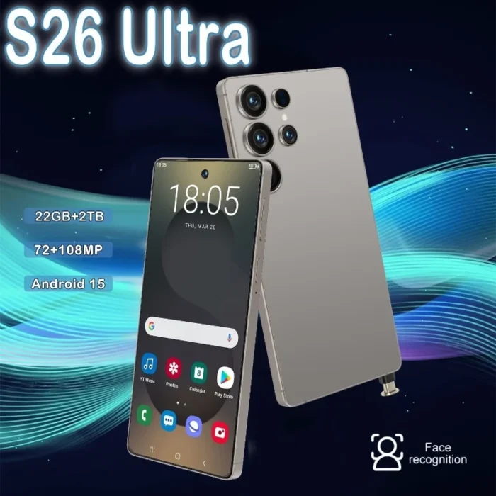 HOT 2025 new S26 Ultra original intelligent 5G dual card dual standby Android 14 system global version phones 8000mAh battery - Image 1