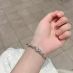 New Korean Fashion 925 Sterling Silver Lucky Beads Bangles for Women Bracelets Luxury Designer Party Wedding Jewelry Gifts - Image 2
