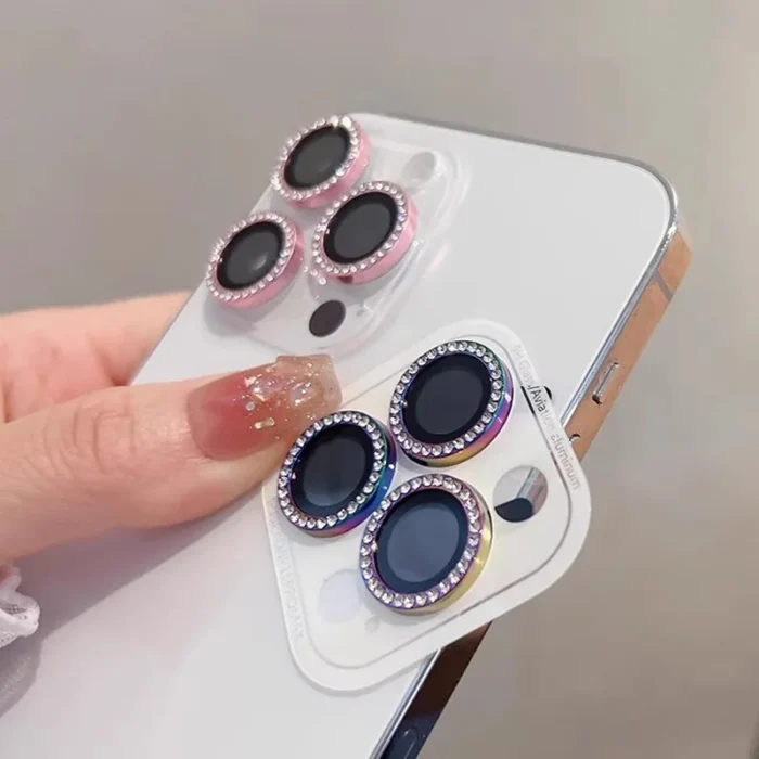 Bling Glitter Diamond Camera Lens Protector Case For iPhone 17 16 15 14 13 12 11 Pro Max Plus Sreen Protectors Film For iPhone17 - Image 6