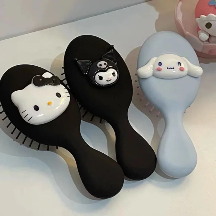 Sanrio Serie Kuromi Portable Anime Air Cushion Comb Hello Kitty Cartoon Comb Girl Hair Care Knot Proof Comb Birthday Gift Toy - Image 1