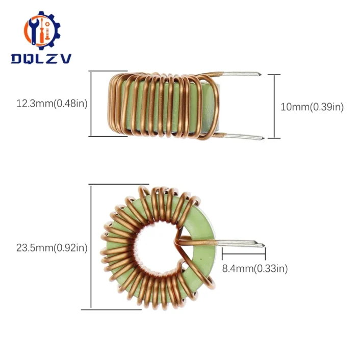 2PCS Toroid Core Inductors 10A Winding Magnetic Inductance 47uH Toroid Inductor Coil - Image 6