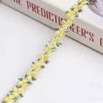 1.8CM Wide Colorful Cotton Embroidered 3d Flowers Wedding Lace Fabric Ribbon Dress Collar Neckline Headwear Sewing DIY Crafts - Image 2