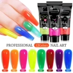 Crystal Fluorescent Nail Tips Extender UV Gel 15 ml Fluorescent Nails Art Extension Tool Quick Building Polish Gel Manicure Glue