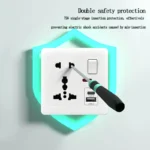 146 Type 2 Gang Multi-Ten-Hole Socket With 2Port USB Type-c 10w Fast Charging Panel British standard double five-hole socket - Image 4