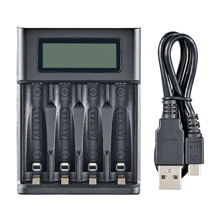 LCD Display AA / AAA Battery USB Charger 4 Slots For NI-MH /NI-CD AA AAA 1.2V Rechargeable Battery Indicator Battery Charger - Image 6