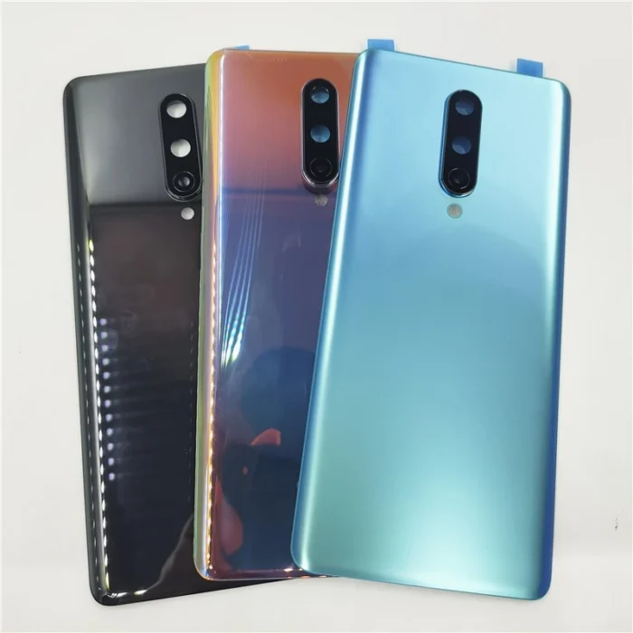 Glass Back Door Lid For OnePlus 8 Battery Cover Rear Housing Shell Panel Case With Camera Lens Adhesive Sticker - Image 1