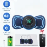 Portable Electric Intelligent Mini Neck Massager Patch for Back and Shoulder Massager With Pad and Remote - Image 6