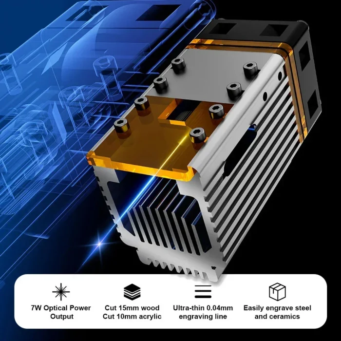 NEJE N30820/N30610/B30635 high precision engraving laser module 450nm fixed focus 500MW 7W/20W for CNC laser engraving machine - Image 4