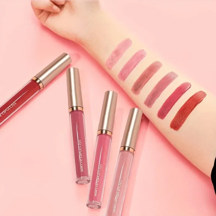 6Set Matte Lip Gloss AB two sets Not Stained with Cup Mouth Red Lip Gloss Moisturizing Long Lasting Not Easy To Fade Lip Gloss - Image 4