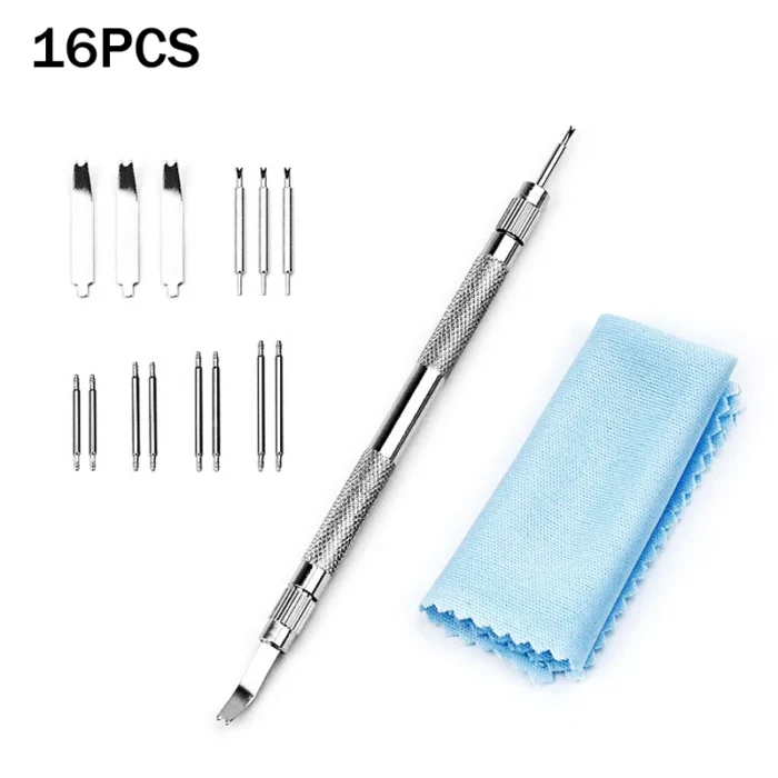 16pcs Replace Watch Band Spring Bar Set Repair WristWatch Strap Spring Pine Needle Bar Filed Pin Accessory Removal Tool - Image 1