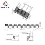 2.54MM Pitch Single Row Female SMD Straight Needle Round Hole Pin Header Copper Foot 1*2p 3p 4p 5p 6p 7p 8p 10p 40pin Connector - Image 6