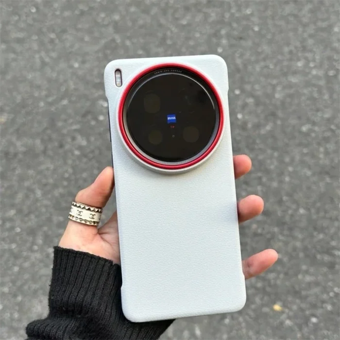 Slim Thin Borderless Case For Vivo X200 Ultra X200 Pro Mini 5G Luxury PU Leather Silicone Phone Back Cover Stylish Shell - Image 2