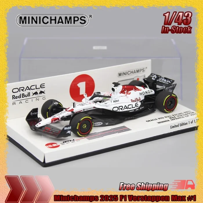 Minichamps F1 1:43 2025 Verstappen Max #1 Yuki Tsunoda #22 Red Bull Rb21 Japan Grand Prix Resin Miniature Model Custom Toys Gift - Image 1