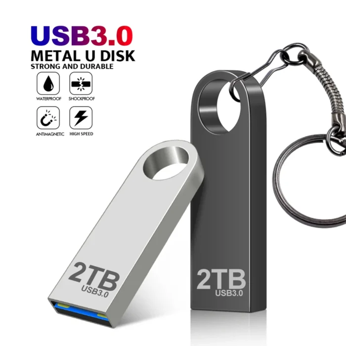 New 2025 Metal Pen Drive 2TB Cle Usb Flash Drives 1TB High Speed Pendrive 512TB 128GB Memoria Usb 3.0 For xiaomi mijia equipment - Image 1