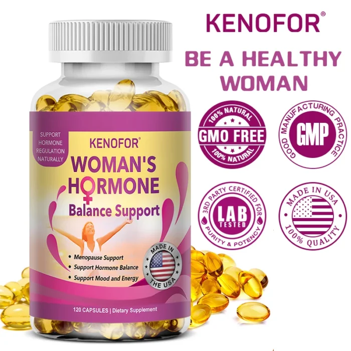 Kenofor Women's Menopause Supplement - For Night Sweats, Hot Flashes, and Mood Support - 120 Capsules, Non-GMO - Image 5