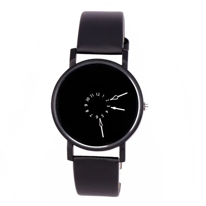 Popular New Concept Personality Reverse Pointer Women and Man Watch Version Simple Black White Couple Belt Quartz Wristwatch - Image 6