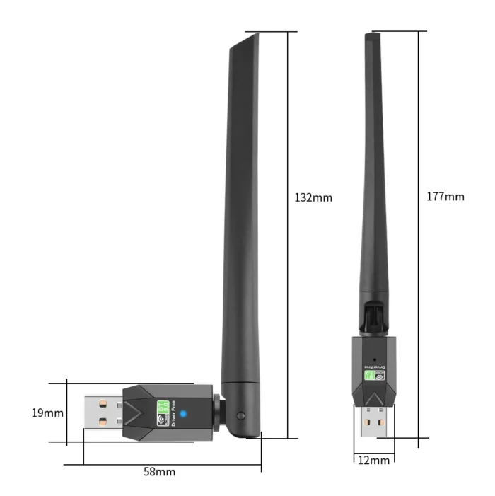 600Mbps USB WiFi Bluetooth Adapter 2in1 Network Card Dual Band 2.4G 5GHz Wi-Fi Antenna Mini Wireless Receiver PC Accessories - Image 6