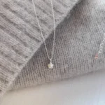 S925 Sterling Silver Geometry Compact Flower Pearl Pendant Necklaces for Women Fine Jewelry Light Luxury Minimalist Accessories - Image 2