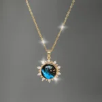 Classic Personalized Planet Colorful Stainless Steel Necklace Fashionable Exquisite Versatile Small Sun Clavicle Chain - Image 6