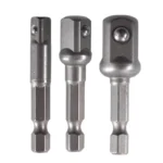 3Pcs Impact Socket Adapter 1/4 3/8 1/2 Inch Nut Driver Sockets Hex Shank Extension For Screwdriver Handle Tool - Image 5