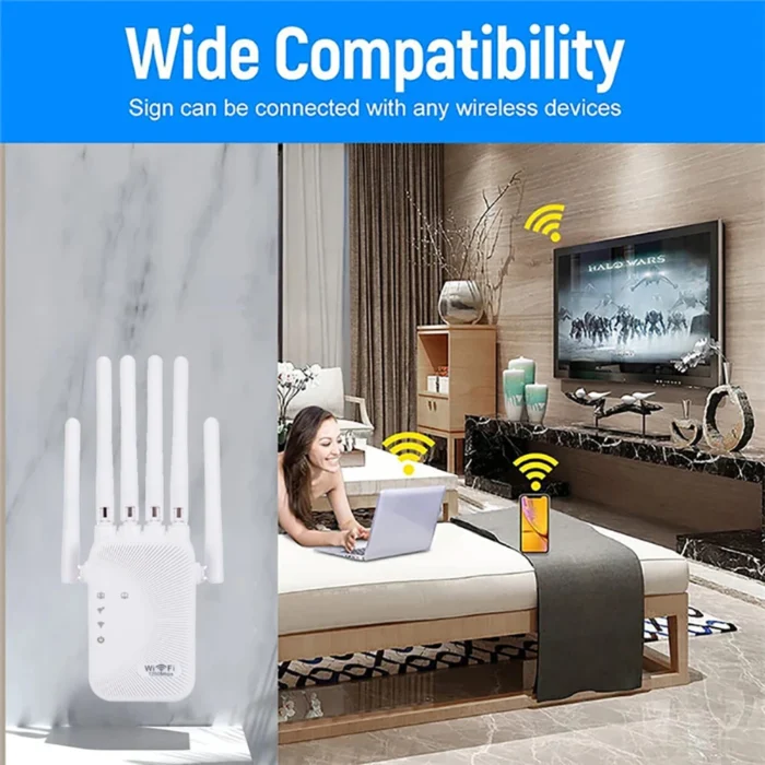 1200Mbps WiFi Repeater Dual band 2.4G 5Gr Amplifier Home Office Network Range Extender WiFi Signal Booster Wireless Wi-Fi Router - Image 6