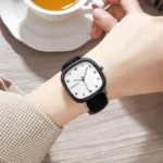 Vintage Square Dial Leather Belt Wristwatch Brand Quartz Watch Youth Student Watch Casual Fashion Men Women Gift Clock Wholesale - Image 3