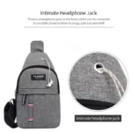 2023 New Chest Bag Messenger Pack Men Simple Nylon Fashion Waterproof One Shoulder Crossbody Bag - Image 5