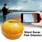 Wireless Depth Echo Sounder 2.4GHZ Bluetooth-Compatible Sonar Alarm Transducer Fishfinder 120FT Depth 90-Degree Radiation Angle