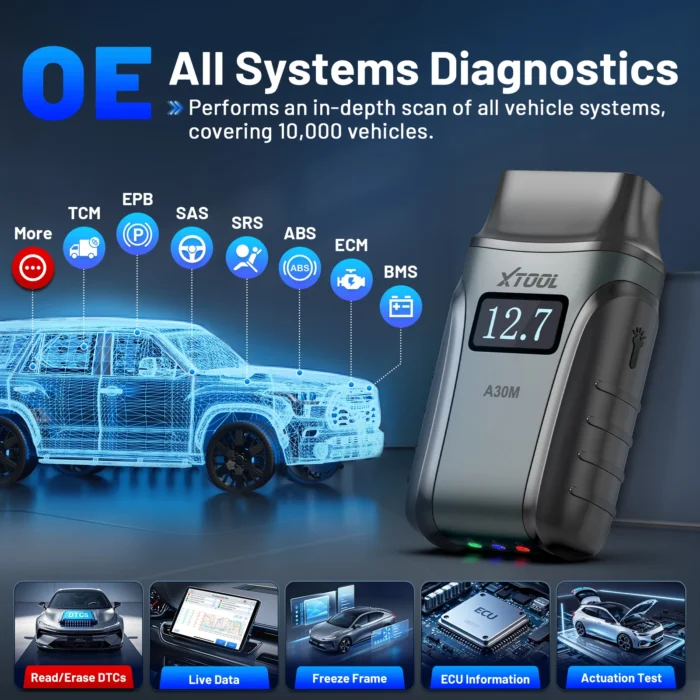 XTOOL Anyscan A30M Bluetooth OBD2 Scanner Car Diagnostic Tools 26+ Reset Service Code Reader CANFD Protocol Lifetime Free Update - Image 3